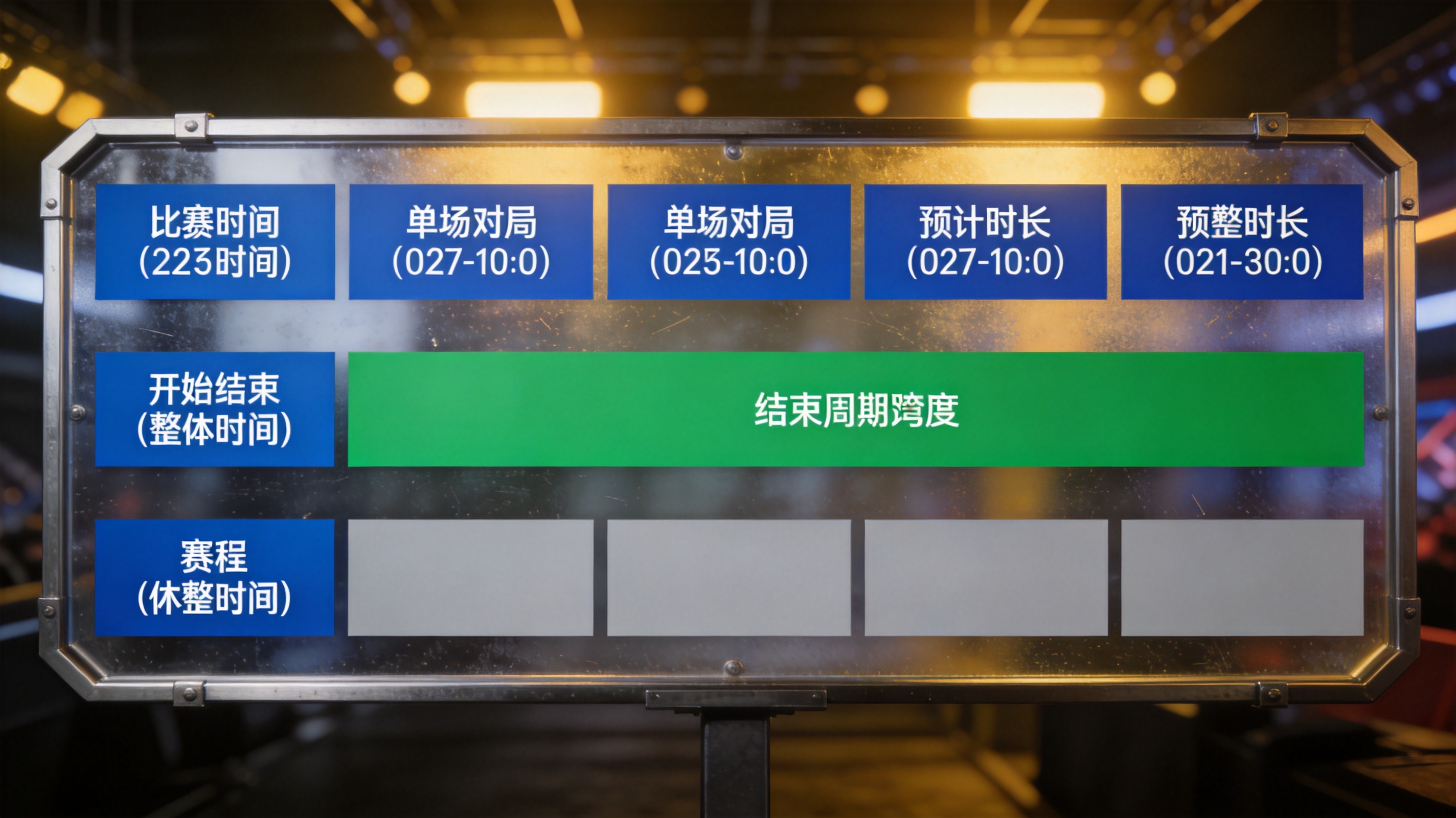 赛程与对阵信息展示板界面示意